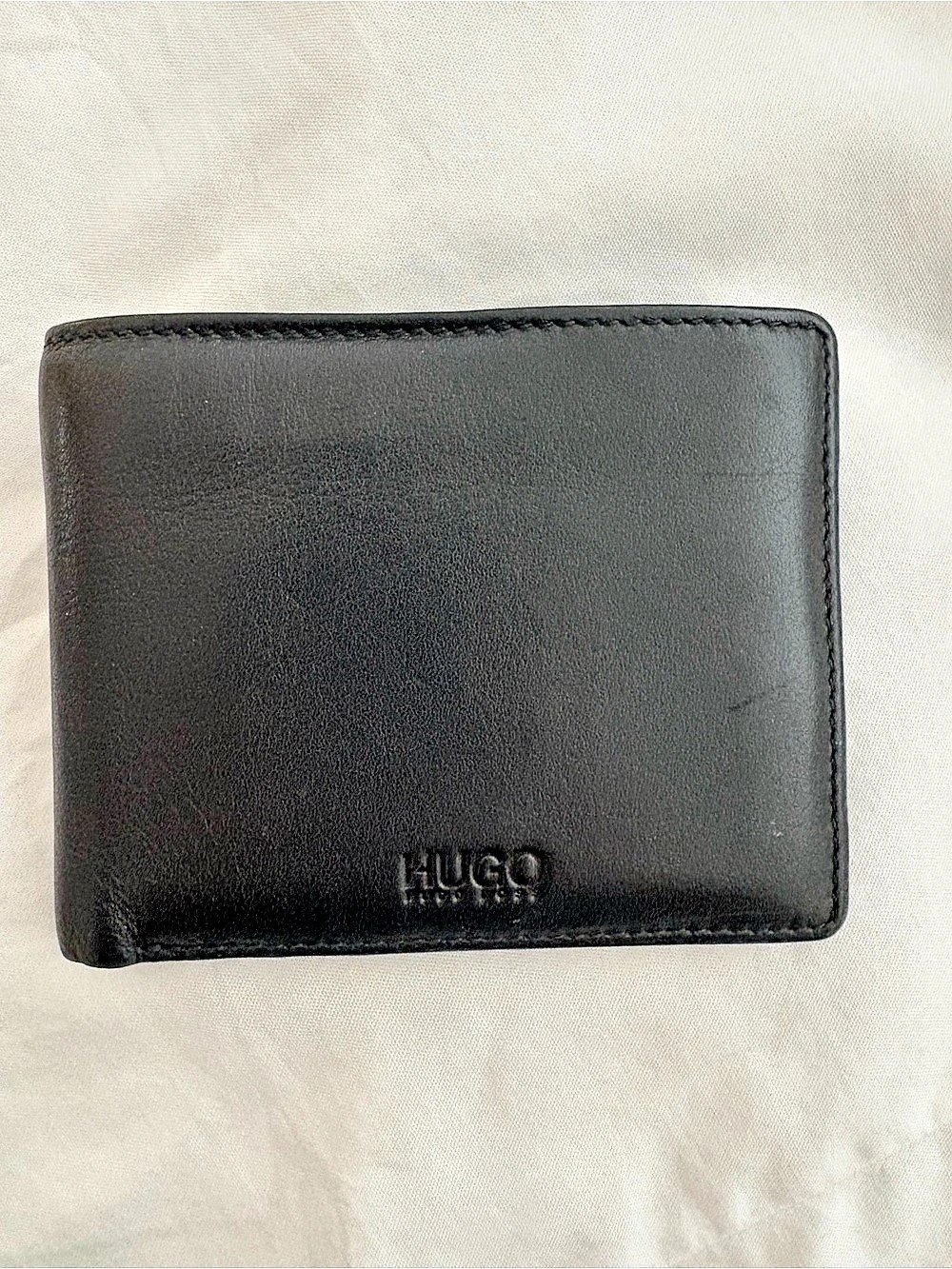 HUGO Men's Black Leather Wallet Like New